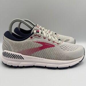 Brooks Addiction GTS 15 Womens Size 6.5 2A Gray White Blue Running Sneaker Shoes